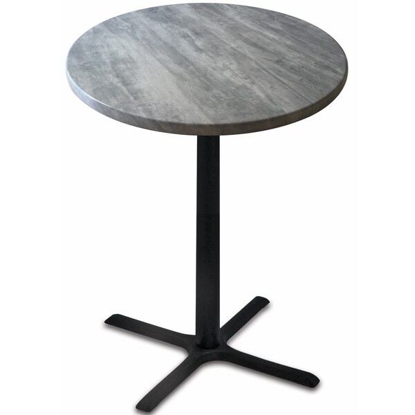 42" Tall In/Outdoor All-Season Table, 36" dia. Greystone Top